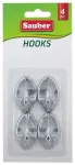 Hooks 4gb 2,3x4cm oval silver