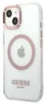 Guess &uuml;mbris iPhone 13 Pro | 13 6,1" GUHMP13LHTRMP roosa k&otilde;va &uuml;mbris Metal Outline Magsafe