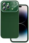 Soft Silicone Lens telefoni &uuml;mbris iPhone 15 Plus roheline