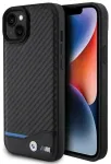 BMW BMHCP15M22NBCK Leather Carbon telefoni &uuml;mbris iPhone 15 Plus | iPhone 14 Plus must