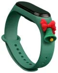 Fusion Accessories Xmas Bell nutikella rihm Xiaomi Mi Band 5/6 jaoks | silikoonist | roheline