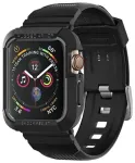 Spigen Rugged Armor Pro nutikella rihm Apple Watch Series 4/5/6/SE (44 mm) jaoks | plast | must