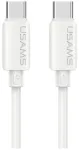 USAMS U98 andmeedastus- ja laadimiskaabel | USB-C kuni Lightning | 30W | valge