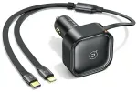 USAMS C41 CC220 autolaadija | 30W | PD | USB-C | koos USB-C kaabliga | must