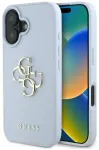 Etui Guess Grained Big 4G Logo Small Classic Logo do iPhone 16 niebieski
