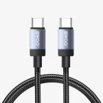 BWOO BO-X401CC andmeedastus- ja laadimiskaabel | USB-C kuni USB-C | PD | 65W | 1m | must