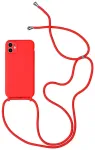Strap Silicone telefoni &uuml;mbris iPhone 11 Pro punane