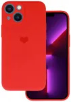 Vennus Silicone Heart telefoni &uuml;mbris iPhone 14 Plus punane (disain 1)