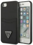 Guess GUHCI8PSATPK iPhone 7|8 SE 2020 | SE 2022 hardcase czarny|black hardcase Saffiano Triangle Logo Cardslot