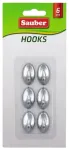 Hooks 6gb 1,5x2,5cm oval silver