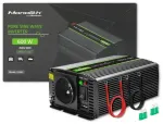 Qoltec Puhta siinuslainega inverter Monolith | 300W | 600W | 12V kuni 230V