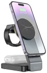 HOCO CQ3 3-in-1 juhtmevaba laadija | Qi | &Uuml;hildub MagSafe'iga | 15W | must