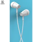 iKAKU KSC-382 Universaalsed kerged HiFi In-Ear k&otilde;rvaklapid 3.5mm mikrofoniga 1.2m valged