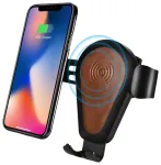 iCarer IWXC004-BN Qi 10W Juhtmeta autolaadija + autohoidik ventilatsioonirestile Brown/Black