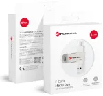 M&auml;lupulk 64GB USB 3.2 Gen 1 (USB A / USB C) Forcell F-Data Metal Duo silver