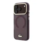 Lacoste PC/TPU Frosted Finish Gold Logo telefoni &uuml;mbris MagSafe toega iPhone 18 Pro Max punane