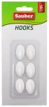 Hooks 6gb 1,5x2,5cm oval white