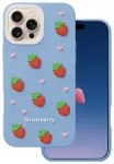 Strawberry telefoni &uuml;mbris iPhone 16 Pro sinine