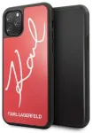 Karl Lagerfeld KLHCN58DLKSRE iPhone 11 Pro punane k&otilde;va korpus Signature Glitter
