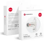 M&auml;lupulk 128GB USB 3.2 Gen 1 (USB A / USB C) Forcell F-Data Metal Duo silver