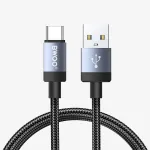 BWOO BO-X401C andmeedastus- ja laadimiskaabel | USB-A kuni USB-C | 15W | 1m | must
