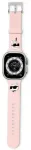 Karl Lagerfeld 3D Rubber Karl&Choupette Heads nutikella rihm Apple Watch (42/44/45/49 mm) jaoks | silikoonist | roosa