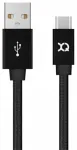 Xqisit Cotton 27749 andmeedastus- ja laadimiskaabel | USB-A kuni USB-C | 1.8m | must