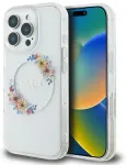 Guess GUHMP16LHFWFCT iPhone 16 Pro 6.3" przeźroczysty|transprent hardcase IML Flowers Wreath MagSafe