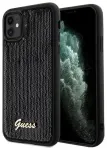 Guess GUHCN61PSFDGSK iPhone 11 | Xr 6.1" czarny|black hardcase Sequin Script Metal