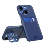 Leather Stand raamatut&uuml;&uuml;pi telefoni &uuml;mbris alusega iPhone 14 Plus sinine
