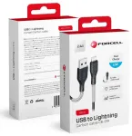 Forcell F-Energy CB-01A andmeedastus- ja laadimiskaabel | USB-A kuni Lightning | 12W | 1m | must