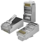 Qoltec RJ45 l&auml;bipistmik | CAT5e | FTP | Pass Through | kullatud kontaktid | 10 t&uuml;kki