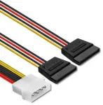 Qoltec Kaabli adapter TOIDE MOLEX | 2xSATA | 0.2m