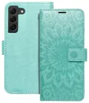 MEZZO mandala raamatut&uuml;&uuml;pi telefoni &uuml;mbris Samsung Galaxy S22 (S901) roheline