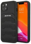 AMG AMHCP13SGSEBK iPhone 13 mini 5,4" must k&otilde;va nahast korpus reljeefsete joonega