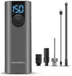 Rockbros 42720001001 elektriline jalgrattapump LED-ekraaniga + USB-C - USB-A kaabel - must