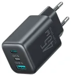 Joyroom JR-TO1 reisilaadija | 45W | GaN | USB-C, USB-A | must