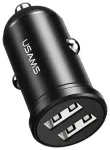 USAMS car Charger 2xUSB 2.4A Mini| black |CC114TC01 (US-CC114) car charger | 12W |  | USB-A |  | black