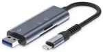 Tech-Protect UltraBoost SD|micro SD Card Reader with Lightning |USB-A Connector - Gray