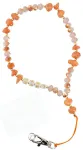 LOVE Phone lanyard, Phone pendant / cord length 44cm (22cm in the loop) / on hand - orange