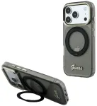 Guess IML Ring Stand 360 Script Metal Logo telefoni &uuml;mbris alusega ja MagSafe toega iPhone 17 Pro | iPhone 18 Pro must
