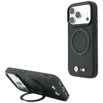 BMW Kevlar Ring Stand 360 telefoni &uuml;mbris alusega ja MagSafe toega iPhone 18 Pro Max | iPhone 17 Pro Max must