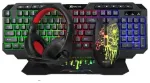 Set 4in1 Combo XTRIKE ME CMX-415 EN on-ear headphones + keyboard + mouse + mouse pad black/white