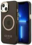 Guess GUHMP13MHTCMK iPhone 13 | 14 | 15 6.1" czarny|black hard case Gold Outline Translucent MagSafe