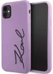Karl Lagerfeld KLHCN61SKSVGU iPhone 11 | Xr 6.1" purpurowy|purple hardcase Silicone Signature