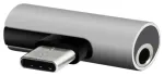 Setty adapter USB-C - audio jack 3.5mm + USB-C AD-C-JC-7 h&otilde;bedane