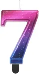 GoDan Night sky Metallic Tordi k&uuml;&uuml;nal Number 7 (8cm) Roosa/Sinine/Lilla Ombre