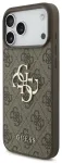 Guess PU 4G Metal Logo &Uuml;mbris mudelile iPhone 18 Pro, Pruun