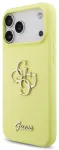 Guess Liquid Silicone 4G Metal Logo &uuml;mbris iPhone 17 Pro Max kollane