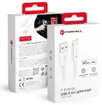 Forcell F-Energy C703 andmeedastus- ja laadimiskaabel | MFI | USB-A kuni Lightning | 12W | 1m | valge